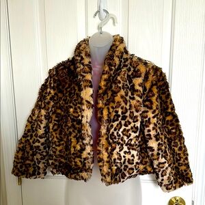 Leopard Print Faux Fur Jacket